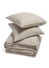 Yumeko Washed linnen dekbedovertrekset - inclusief kussenslopen - Beige