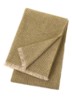 Cosy plaid van scheerwol met franjes 130 x 170 cm - Zand