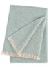 Cosy plaid van scheerwol met franjes 130 x 170 cm - Lichtblauw