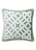 Entrelac sierkussenhoes 45 x 45 cm - Olijfgroen