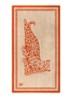 Leopard strandlaken van katoen 90 x 160 cm - Orange