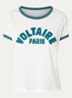 Alys T-shirt met logoborduring - Gebroken wit