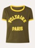 Alys T-shirt met logoborduring - Bronsgroen