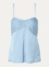 Cippie top van satijn - Donkerblauw
