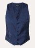 Emaux gilet van satijn - Royalblauw