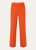 High waist wide fit pantalon met steekzakken - Orange