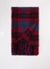 Joan Tartan sjaal in wolblend 190 x 56 cm - Blauw