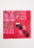 Kerry Garden sjaal met print 135 x 135 cm - Fuchsia
