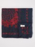 Kerry Hearts sjaal met print 135 x 135 cm - Donkerblauw