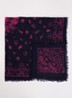 Nuage sjaal van kasjmier met paisley dessin 90 x 90 cm - Fuchsia