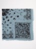 Nuage sjaal van kasjmier met paisley dessin 90 x 90 cm - Lichtblauw