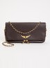 Rock Grained clutch van leer - Bruin