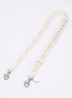 Schouderriem van leer met studs - Creme