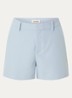 Sidou high waist straight fit korte broek  - Lichtblauw