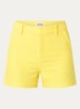 Sidou high waist straight fit korte broek  - Geel