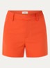 Sidou high waist straight fit korte broek  - Oranjerood