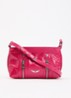 Sunny Mood crossbodytas van leer met structuur - Roze