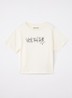 T-shirt met logoprint - Beige