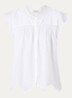 Tika Tomboy semi-transparante blouse met broderie - Wit
