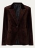 Vavy blazer van fluweel met klepzakken - Donkerbruin