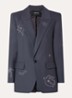 Vival blazer met strass en klepzakken - Antraciet